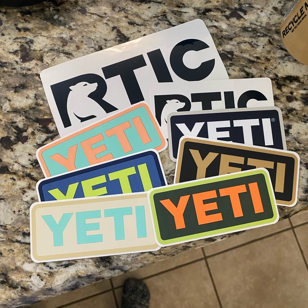 Rtic and yeti sticker bundle!